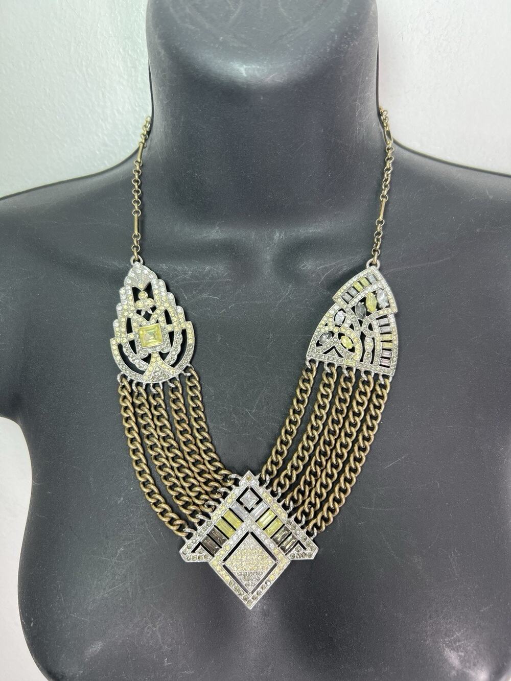 Chloe and Isabel Art Deco Chain Swag Statement Necklace